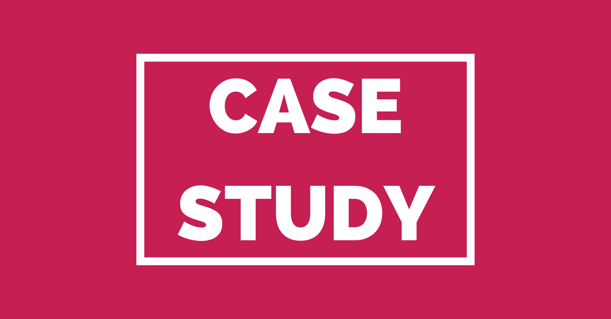 red block with case study written in bold white characters - Bee Digital Marketing