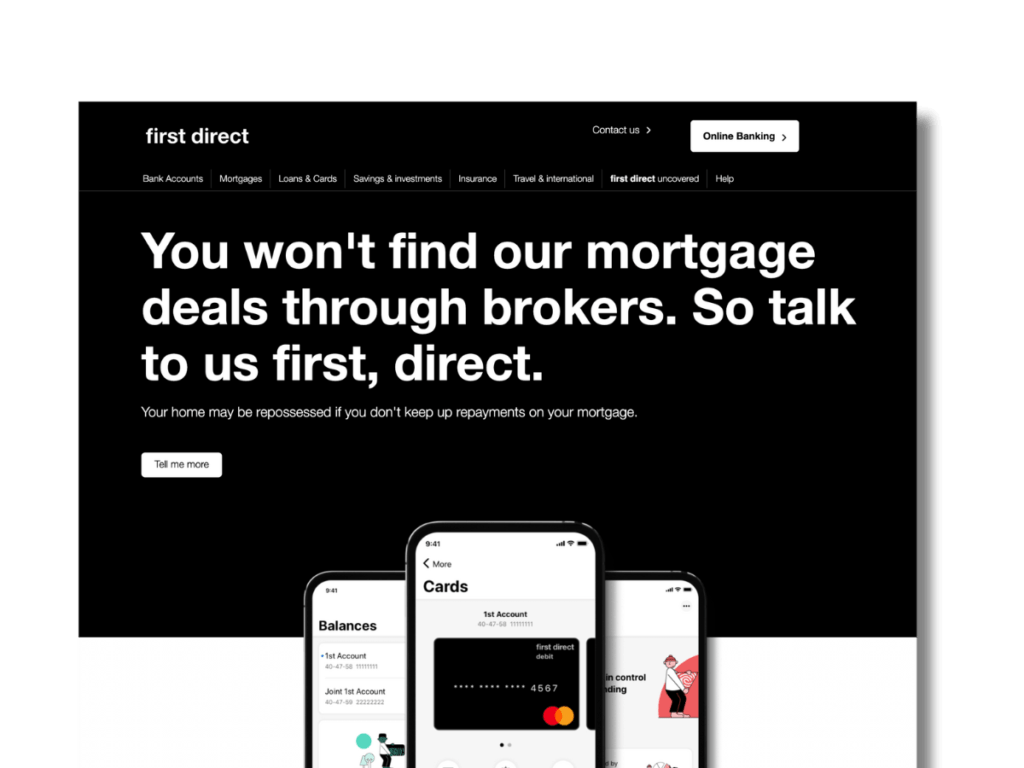 First Direct website
