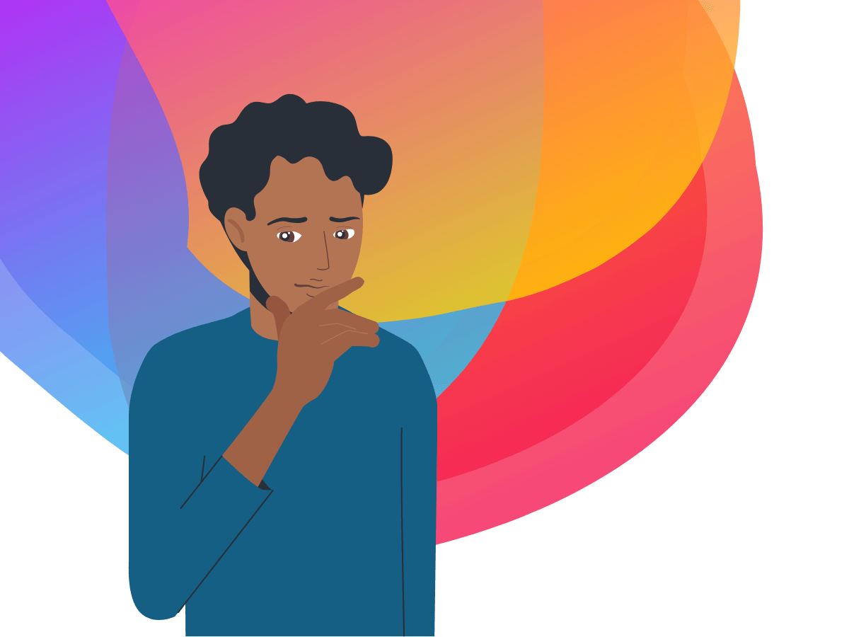 A man with his hand on his chin, thinking about selling to schools - Bee Digital Marketing