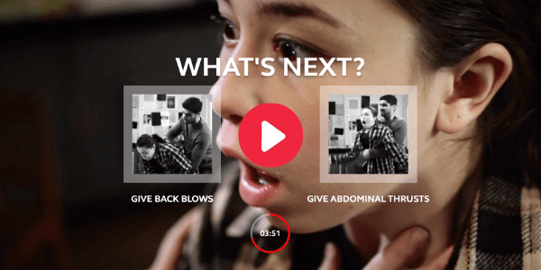 A screen grab of a video thumbnail. The video gives information on resuscitation techniques.